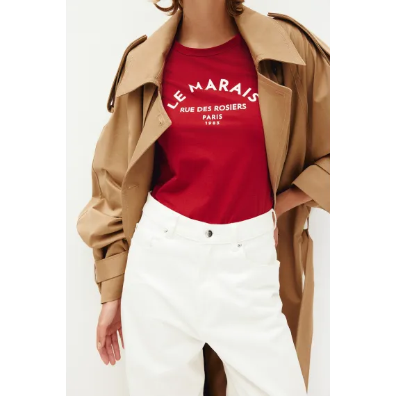 Футболка с принтом H&M, Цвет: Красный, Размер: S, изображение 2