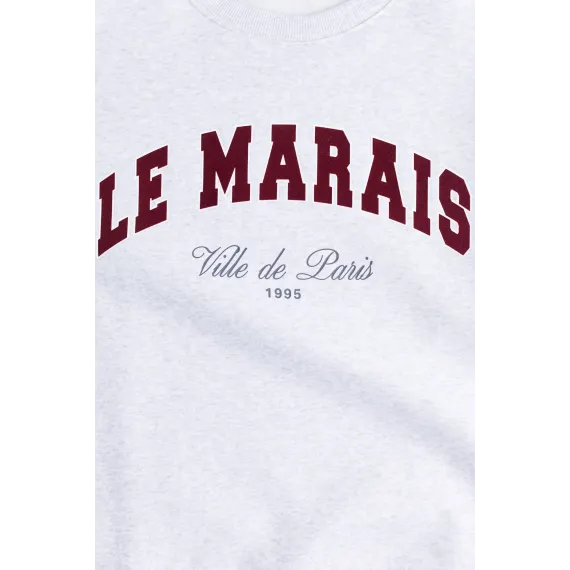 Свитшот с надписью H&M, Цвет: Серый, Размер: 2XL, изображение 2