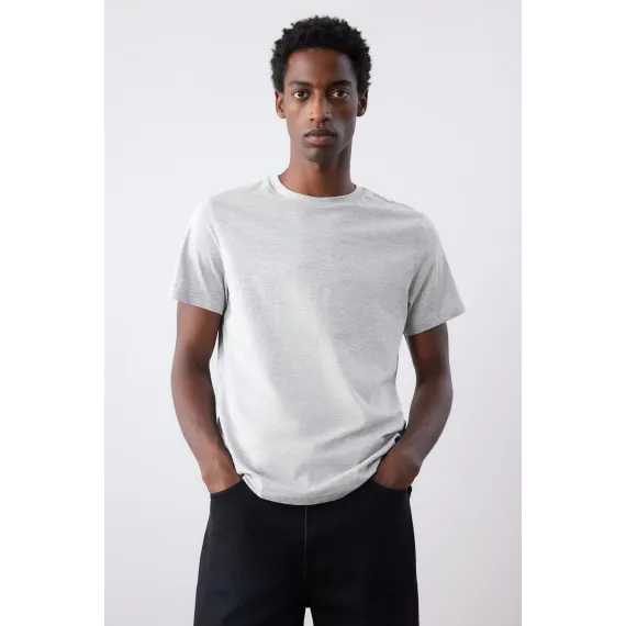 Футболка Regular Fit H&M, Цвет: Серый, Размер: L, изображение 2