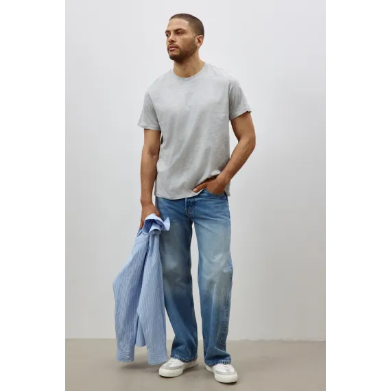 Футболка Regular Fit H&M, Цвет: Серый, Размер: 2XL, изображение 4