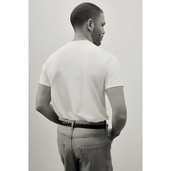 Футболка Slim Fit с V-образным вырезом H&M, Цвет: Белый, Размер: M, изображение 4