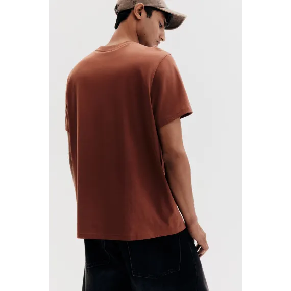 Футболка Regular Fit H&M, Цвет: Оранжевый, Размер: S, изображение 4