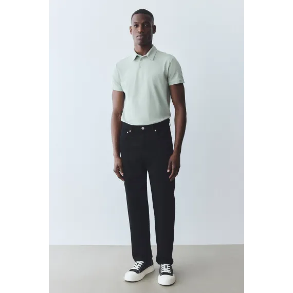 Футболка поло Slim Fit H&M, Цвет: Зеленый, Размер: S, изображение 2