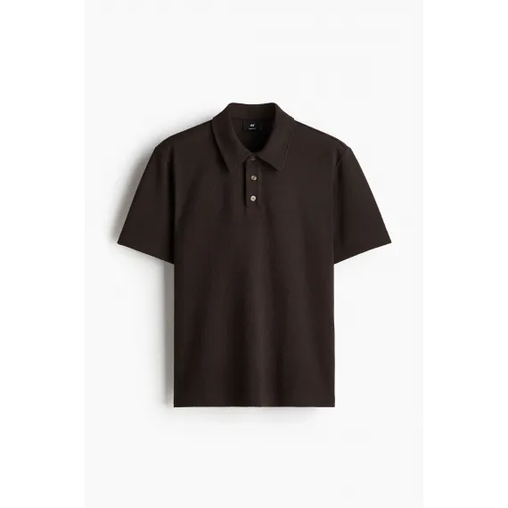 Футболка поло Regular Fit H&M, Цвет: Коричневый, Размер: XS, изображение 9