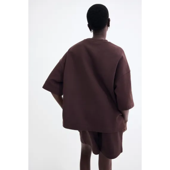 Свитшот короткий рукав H&M, Reňk: Goňur, Ölçeg: L, 4 image