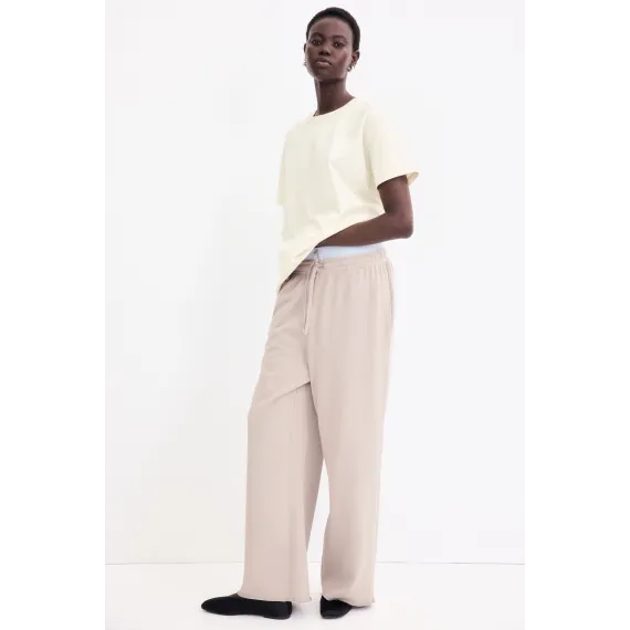 Футболка хлопковая H&M, Цвет: Экрю, Размер: XL, изображение 4