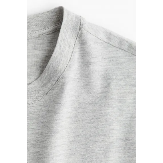 Футболка хлопковая H&M, Цвет: Серый, Размер: XL, изображение 5
