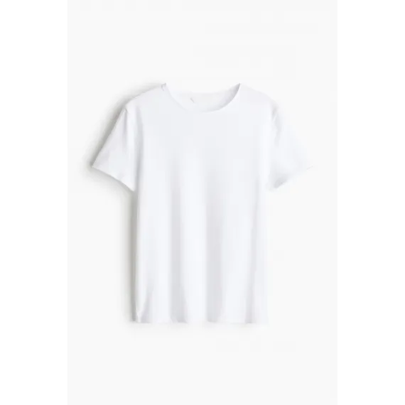 Футболка приталенная H&M, Цвет: Белый, Размер: S, изображение 4