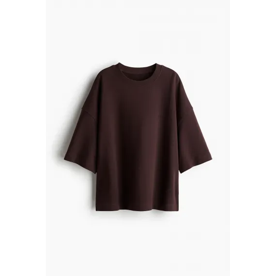 Свитшот короткий рукав H&M, Reňk: Goňur, Ölçeg: L, 5 image