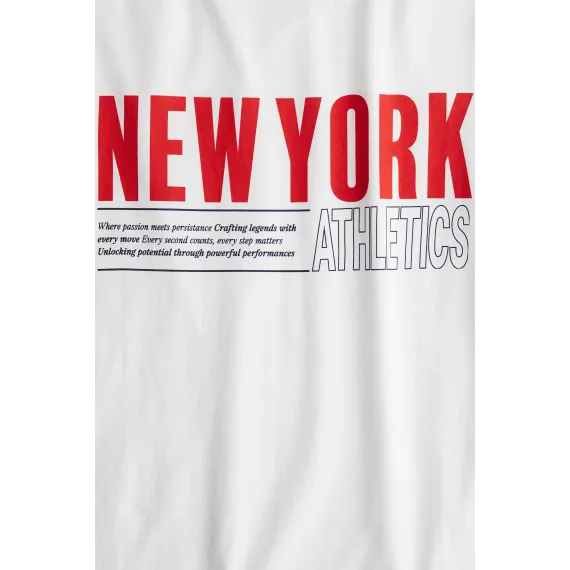 Футболка с принтом H&M, Reňk: Ak, Ölçeg: 2XL, 2 image