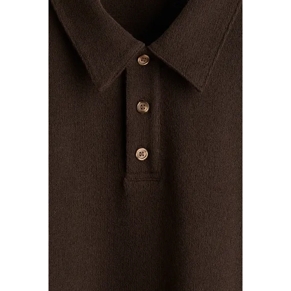 Футболка поло Regular Fit H&M, Цвет: Коричневый, Размер: 2XL, изображение 6