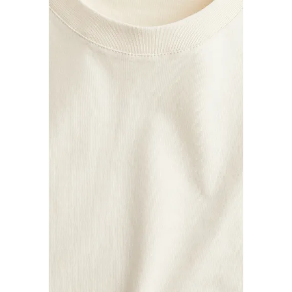 Футболка хлопковая H&M, Цвет: Экрю, Размер: XL, изображение 6