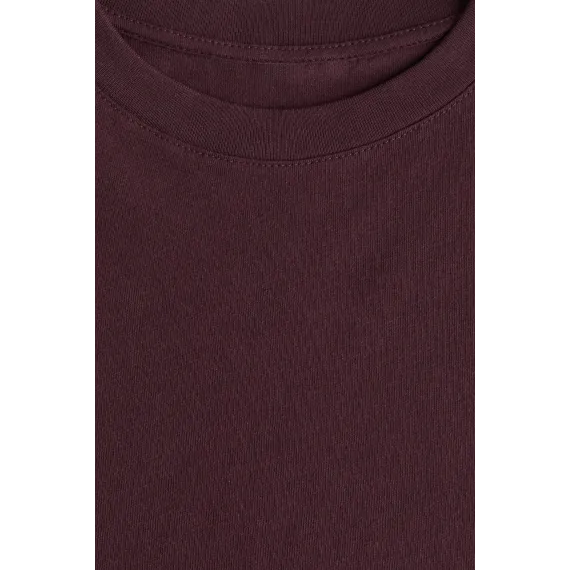 Футболка хлопковая H&M, Цвет: Бордовый, Размер: M, изображение 4