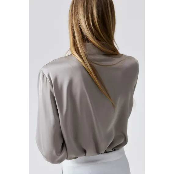 Блузка с V-образным вырезом H&M, Цвет: Серый, Размер: L, изображение 3 - в интернет-магазине Туркменистана Wabrum Блузка с V-образным вырезом H&M, Цвет: Серый, Размер: L, изображение 3