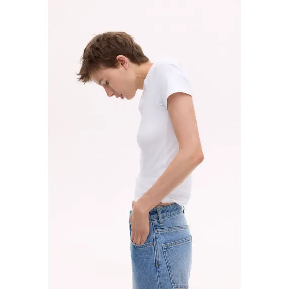 Футболка приталенная H&M, Цвет: Белый, Размер: L, изображение 3