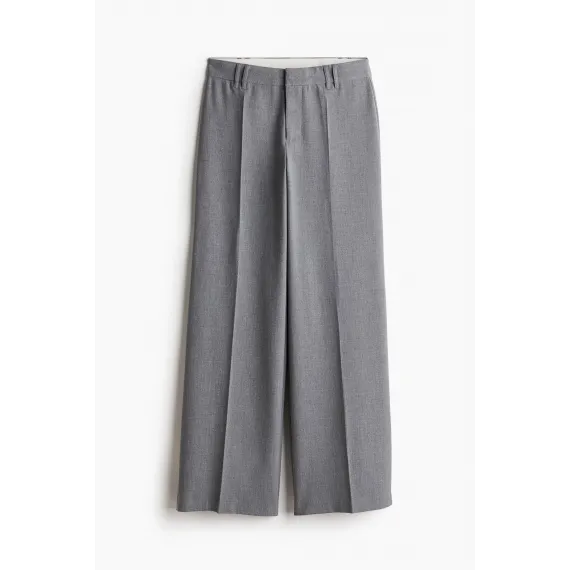 Брюки широкие элегантные H&M, Цвет: Серый, Размер: 36, изображение 5 - в интернет-магазине Туркменистана Wabrum Брюки широкие элегантные H&M, Цвет: Серый, Размер: 36, изображение 5