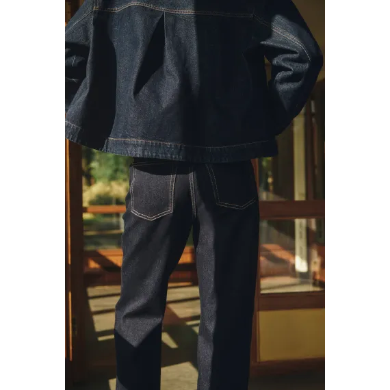 Джинсы широкие высокие H&M, Цвет: Темно-синий, Размер: 40, изображение 2