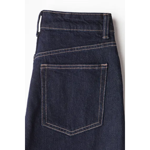 Джинсы широкие высокие H&M, Цвет: Темно-синий, Размер: 46, изображение 6