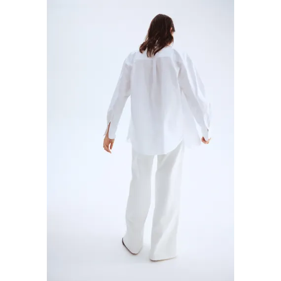 Рубашка Oxford H&M, Цвет: Белый, Размер: 4XL, изображение 4 - в интернет-магазине Туркменистана Wabrum Рубашка Oxford H&M, Цвет: Белый, Размер: 4XL, изображение 4