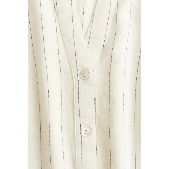 Гольф безрукавный из смесового льна H&M, Цвет: Бежевый, Размер: S, изображение 6