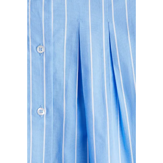 Рубашка пилированная поплиновая H&M, Цвет: Синий, Размер: XS, изображение 6 - в интернет-магазине Туркменистана Wabrum Рубашка пилированная поплиновая H&M, Цвет: Синий, Размер: XS, изображение 6