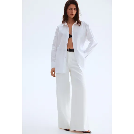 Рубашка Oxford H&M, Цвет: Белый, Размер: 2XL, изображение 2 - в интернет-магазине Туркменистана Wabrum Рубашка Oxford H&M, Цвет: Белый, Размер: 2XL, изображение 2