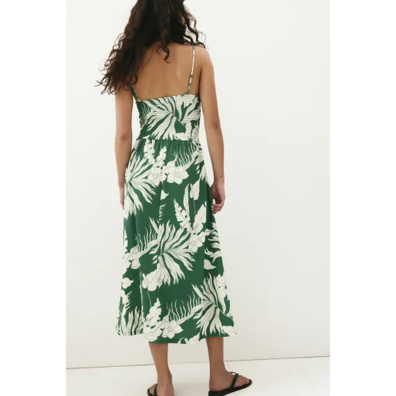 Платье с рюшами и бретелями H&M, Цвет: Зеленый, Размер: XL, изображение 4 - в интернет-магазине Туркменистана Wabrum Платье с рюшами и бретелями H&M, Цвет: Зеленый, Размер: XL, изображение 4