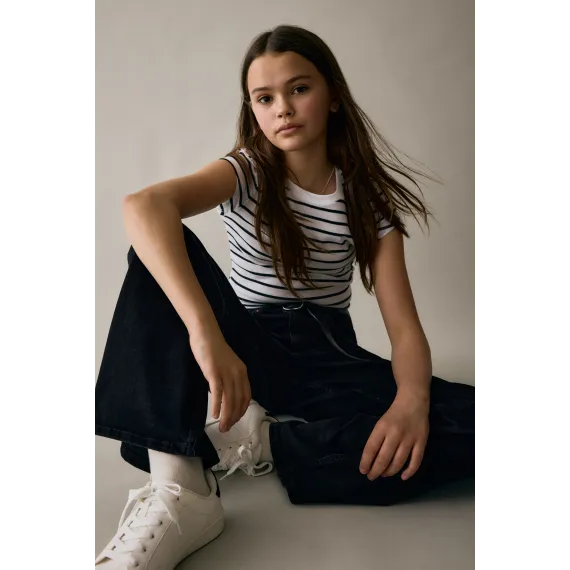 Джинсы широкие H&M, Reňk: Gara, Ölçeg: 8-9 ýaş, 2 image