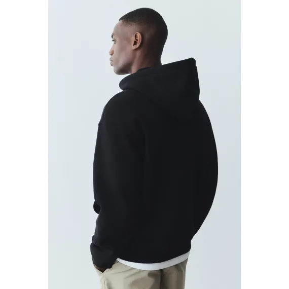 Свитшот с капюшоном и молнией Loose Fit H&M, Reňk: Gara, Ölçeg: S, 4 image