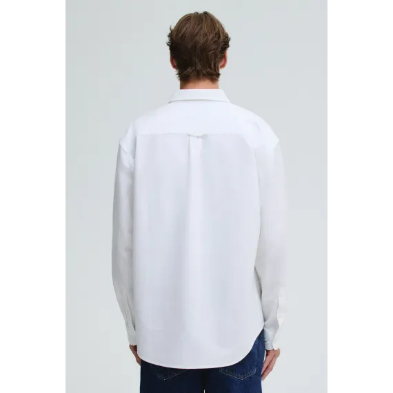Рубашка Oxford Regular Fit H&M, Цвет: Белый, Размер: L, изображение 3