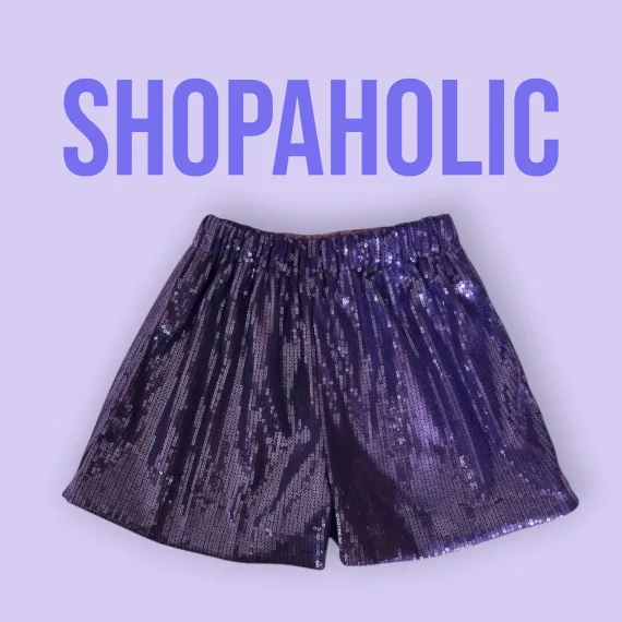 Шорты Shopaholic, Reňk: Benewşe, Ölçeg: 7-8 ýaş