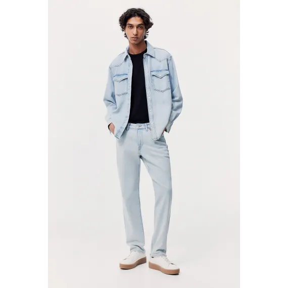 Джинсы прямые регулярные H&M, Цвет: Голубой, Размер: 28/32