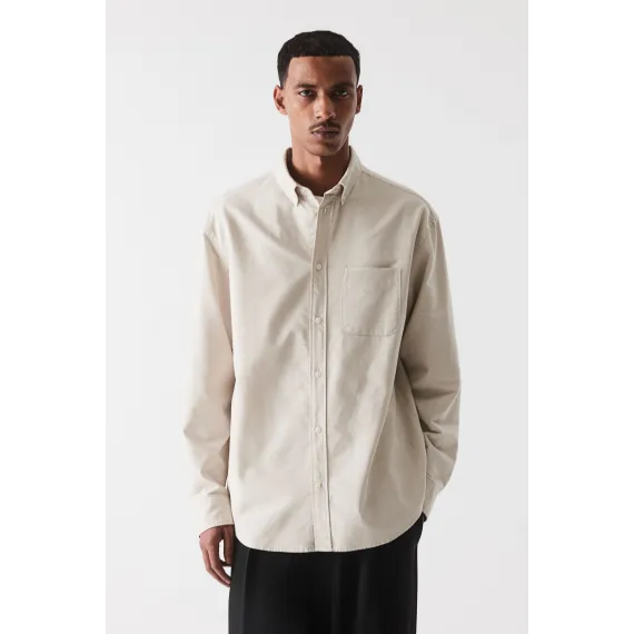 Рубашка Oxford Regular Fit H&M, Цвет: Бежевый, Размер: M