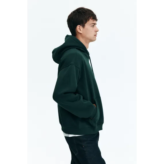 Свитшот свободного кроя с капюшоном H&M, Reňk: Ýaşyl, Ölçeg: S, 3 image