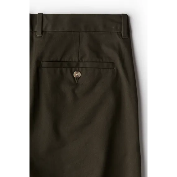 Брюки чиносы хлопковые облегающие H&M, Цвет: Хаки, Размер: 33, изображение 6