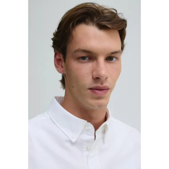 Рубашка Oxford Regular Fit H&M, Цвет: Белый, Размер: L, изображение 4