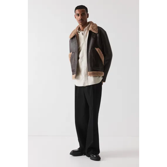 Рубашка Oxford Regular Fit H&M, Цвет: Бежевый, Размер: XXL, изображение 3