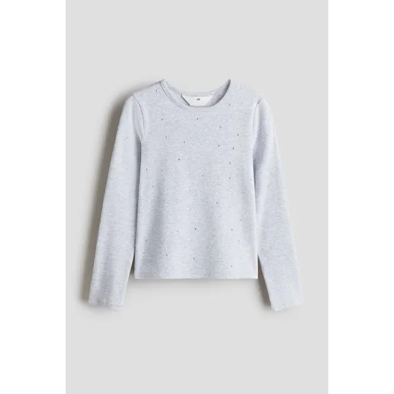 Верх джерси хлопковый длинный рукав H&M, Reňk: Çal, Ölçeg: 8-10 ýaş