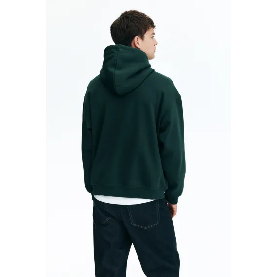 Свитшот свободного кроя с капюшоном H&M, Reňk: Ýaşyl, Ölçeg: S, 4 image