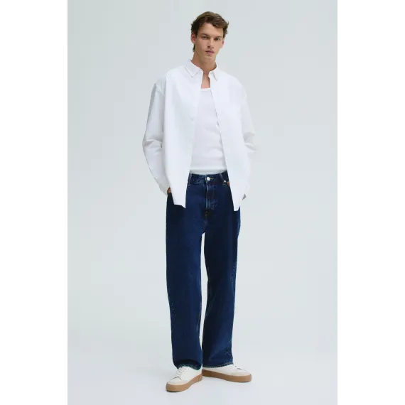 Рубашка Oxford Regular Fit H&M, Цвет: Белый, Размер: L, изображение 2