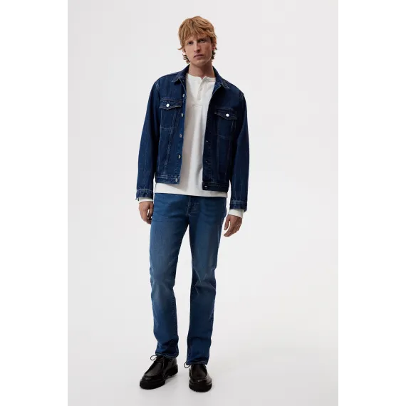 Джинсы прямые регулярные H&M, Цвет: Темно-синий, Размер: 33/34