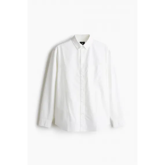 Рубашка Oxford Regular Fit H&M, Цвет: Белый, Размер: XL, изображение 5