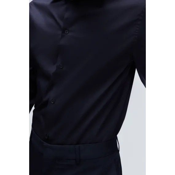 Рубашка Slim Fit стрейч H&M, Цвет: Черный, Размер: L, изображение 2