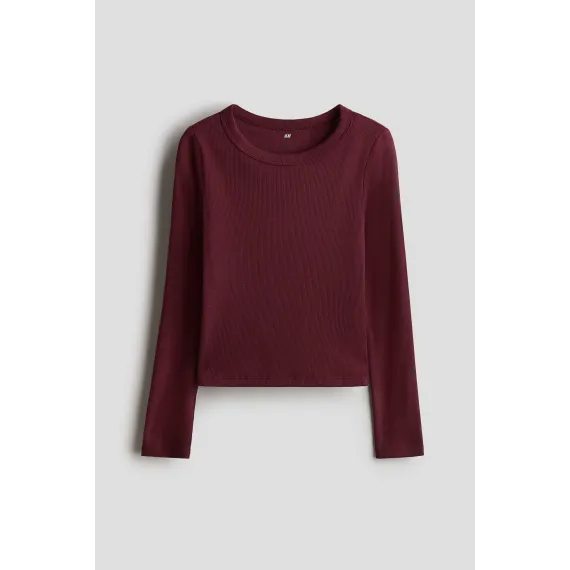Верх джерсе хлопковый рибана H&M, Reňk: Gyzyl, Ölçeg: 8-10 ýaş