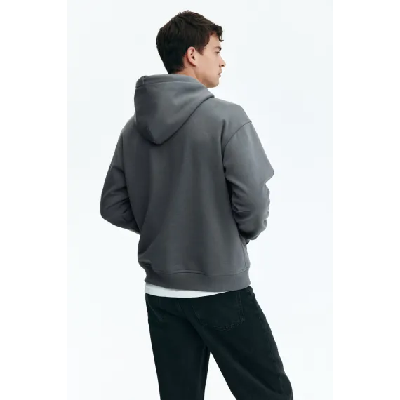 Свитшот свободного кроя с капюшоном H&M, Reňk: Çal, Ölçeg: S, 3 image