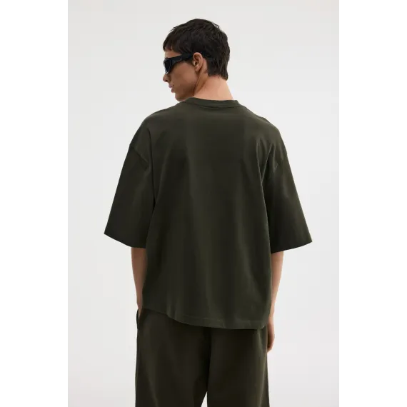 Футболка Oversized Fit H&M, Цвет: Хаки, Размер: XXL, изображение 3