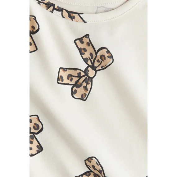 Верх джерси с принтом H&M, Reňk: Экрю, Ölçeg: 2-4 ýaş, 2 image