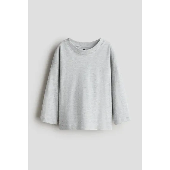 Футболка длинным рукавом хлопковая H&M, Reňk: Çal, Ölçeg: 2-4 ýaş
