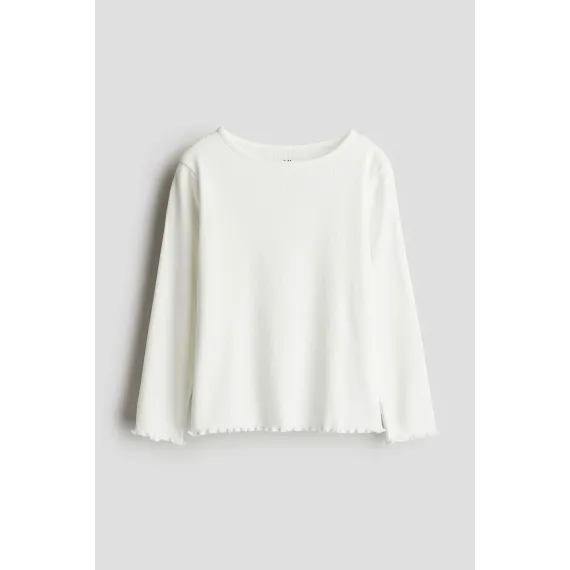 Верх джерси длинный рукав H&M, Reňk: Ak, Ölçeg: 18-24 aý