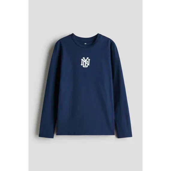 Футболка длинный рукав H&M, Reňk: Goýy gök, Ölçeg: 8-10 ýaş
